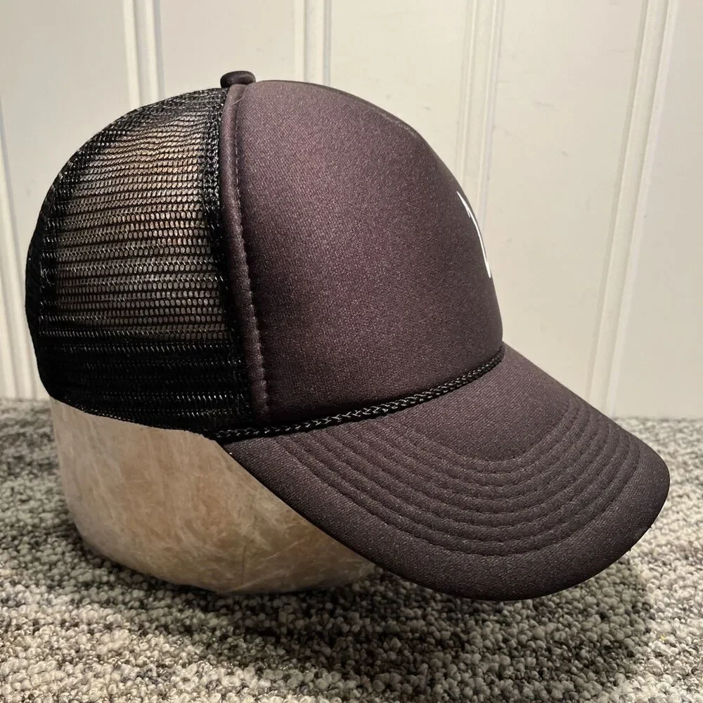 VTG Trident Trucker Hat Cap SnapBack Otto Black Foam Mesh Great Condition - Picture 3 of 9